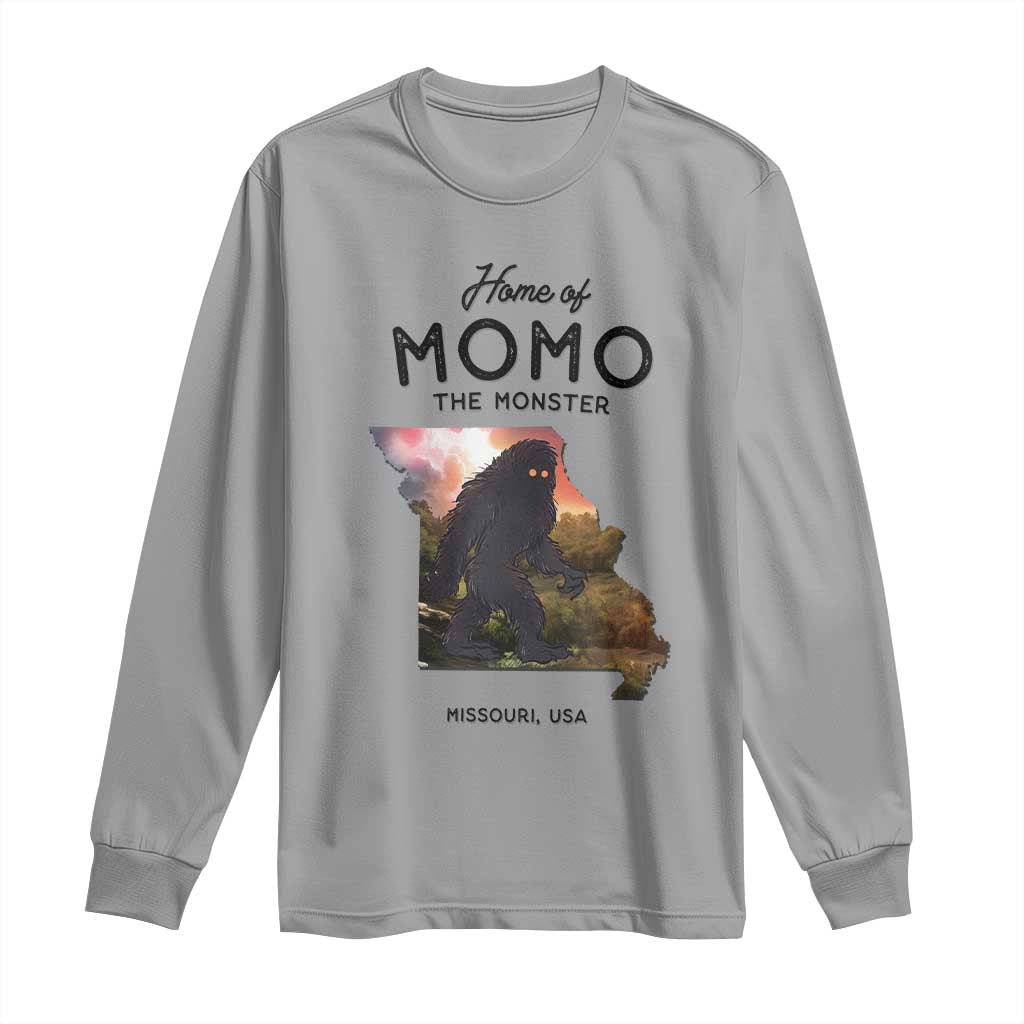 Momo The Monster Folklore Long Sleeve Shirt Louisiana Missouri Cryptid Lover Gift TS12 Sport Gray Print Your Wear