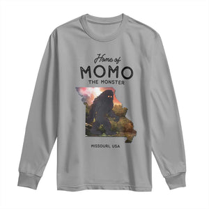Momo The Monster Folklore Long Sleeve Shirt Louisiana Missouri Cryptid Lover Gift TS12 Sport Gray Print Your Wear