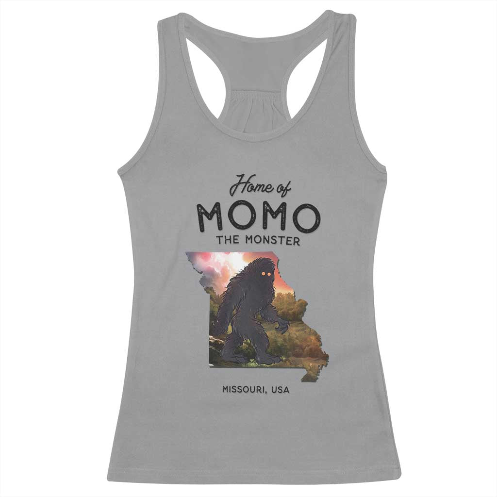 Momo The Monster Folklore Racerback Tank Top Louisiana Missouri Cryptid Lover Gift TS12 Sport Gray Print Your Wear
