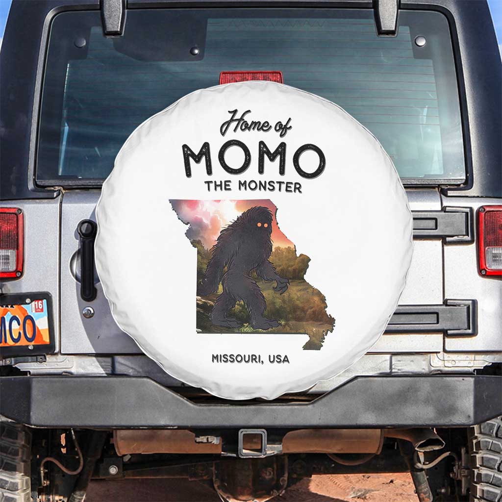 Momo The Monster Folklore Spare Tire Cover Louisiana Missouri Cryptid Lover Gift TS12 No hole White Print Your Wear
