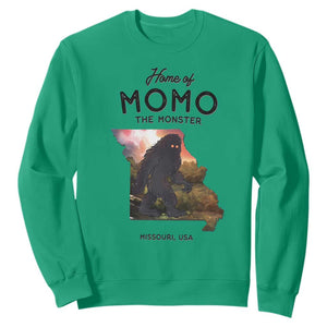 Momo The Monster Folklore Sweatshirt Louisiana Missouri Cryptid Lover Gift TS12 Irish Green Print Your Wear