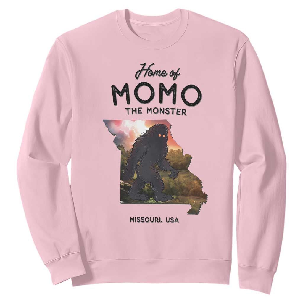 Momo The Monster Folklore Sweatshirt Louisiana Missouri Cryptid Lover Gift TS12 Light Pink Print Your Wear