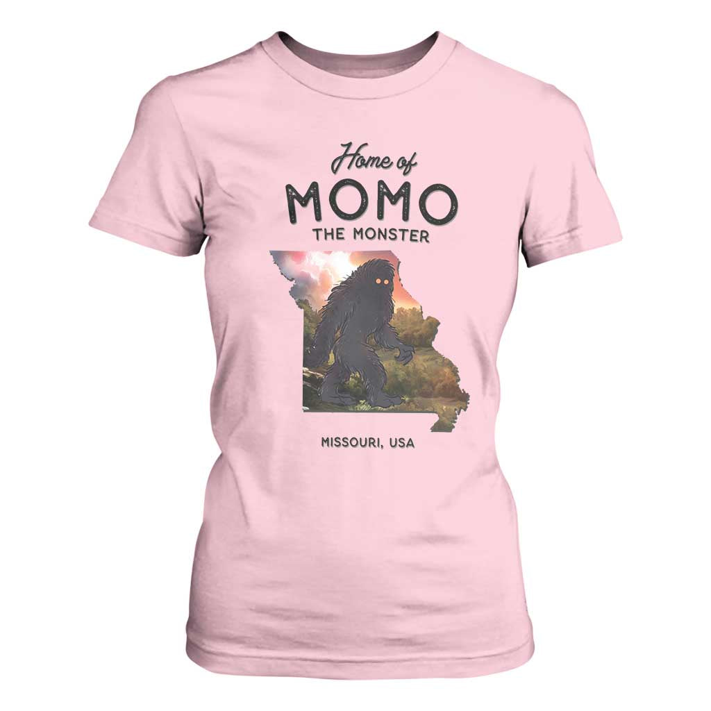 Momo The Monster Folklore T Shirt For Women Louisiana Missouri Cryptid Lover Gift TS12 Light Pink Print Your Wear