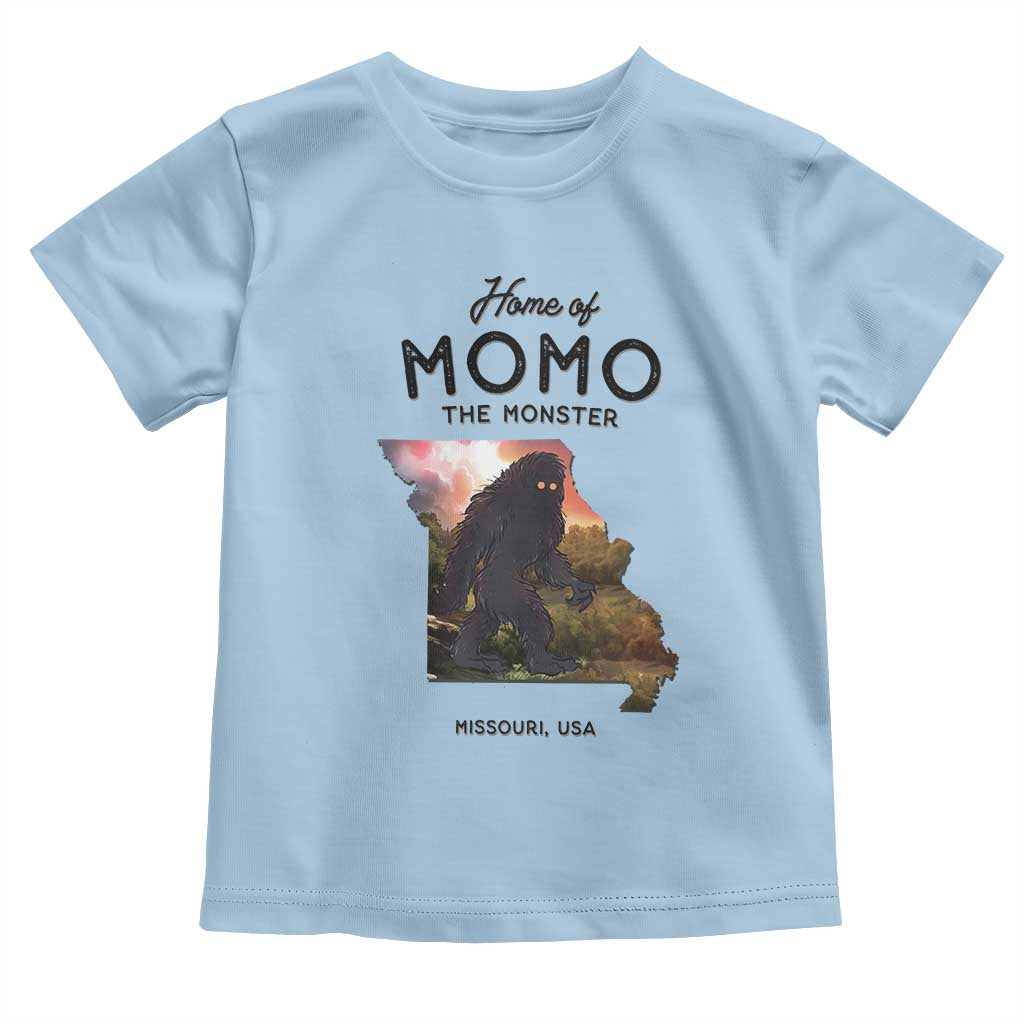 Momo The Monster Folklore Toddler T Shirt Louisiana Missouri Cryptid Lover Gift TS12 Light Blue Print Your Wear
