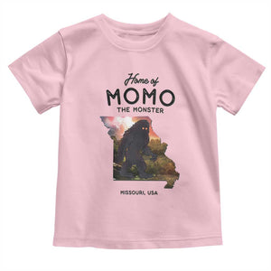 Momo The Monster Folklore Toddler T Shirt Louisiana Missouri Cryptid Lover Gift TS12 Light Pink Print Your Wear