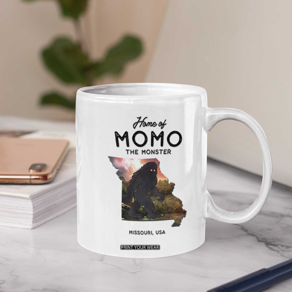 Momo The Monster Folklore Coffee Mug Louisiana Missouri Cryptid Lover Gift TS12 Print Your Wear
