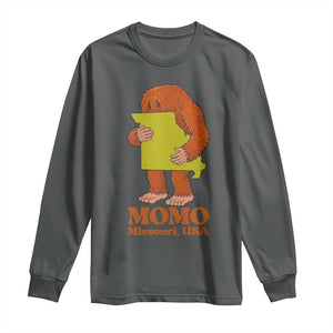 Missouri Cryptid Local Legend Long Sleeve Shirt Momo The Monster Lover Graphic TS12 Dark Heather Print Your Wear