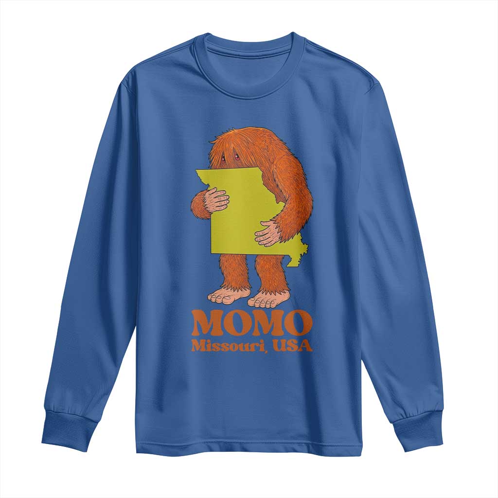 Missouri Cryptid Local Legend Long Sleeve Shirt Momo The Monster Lover Graphic TS12 Royal Blue Print Your Wear