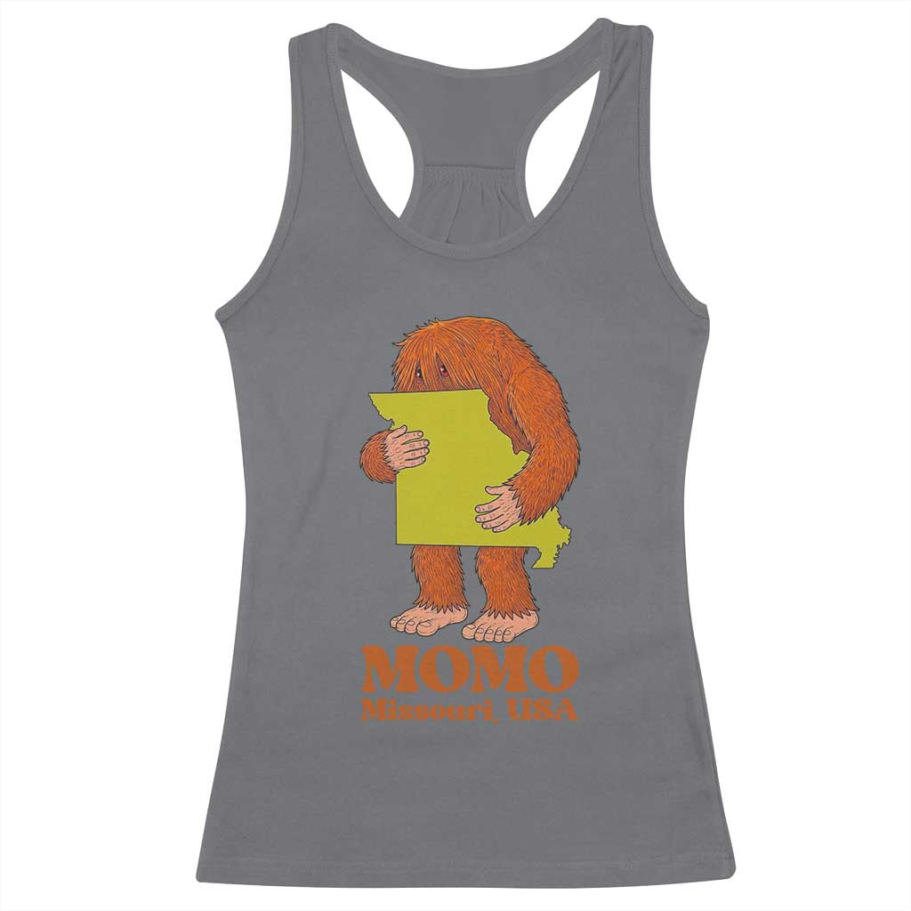 Missouri Cryptid Local Legend Racerback Tank Top Momo The Monster Lover Graphic TS12 Charcoal Print Your Wear