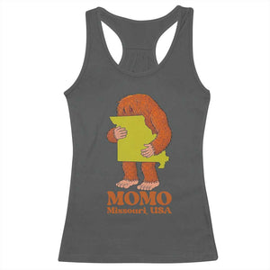 Missouri Cryptid Local Legend Racerback Tank Top Momo The Monster Lover Graphic TS12 Dark Heather Print Your Wear