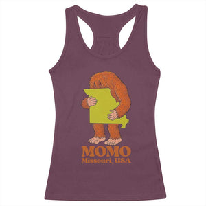 Missouri Cryptid Local Legend Racerback Tank Top Momo The Monster Lover Graphic TS12 Maroon Print Your Wear