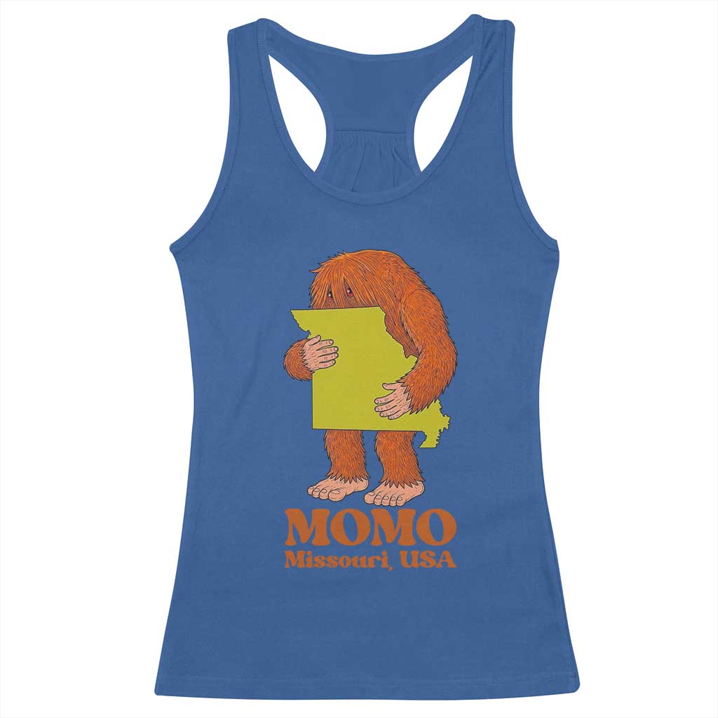 Missouri Cryptid Local Legend Racerback Tank Top Momo The Monster Lover Graphic TS12 Royal Blue Print Your Wear