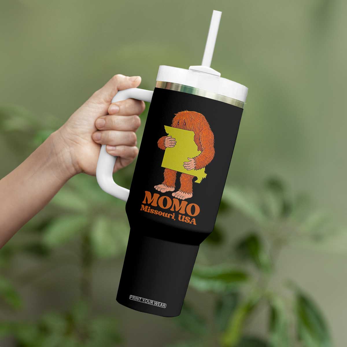 Missouri Cryptid Local Legend Tumbler With Handle Momo The Monster Lover Graphic TS12 Print Your Wear