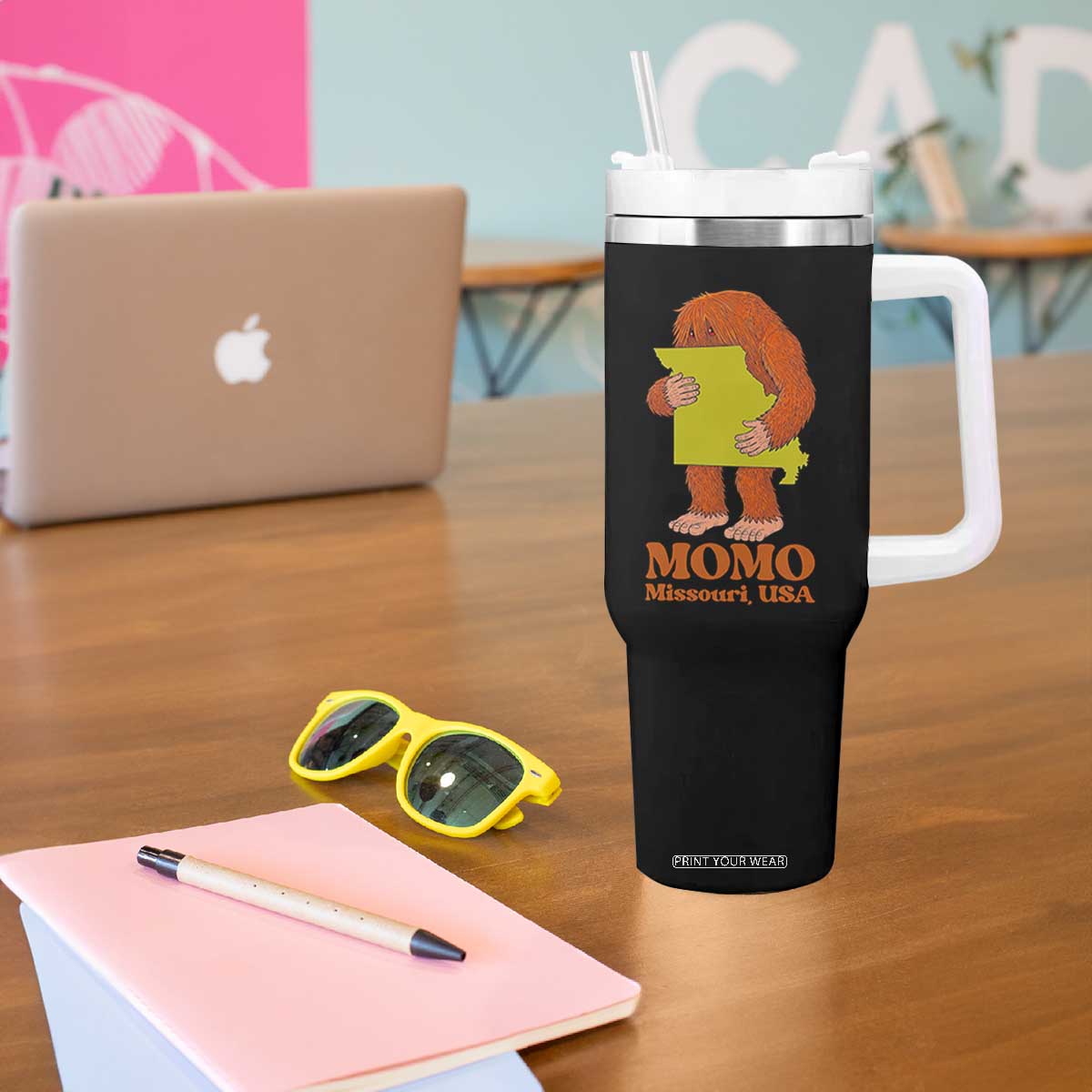 Missouri Cryptid Local Legend Tumbler With Handle Momo The Monster Lover Graphic TS12 Print Your Wear