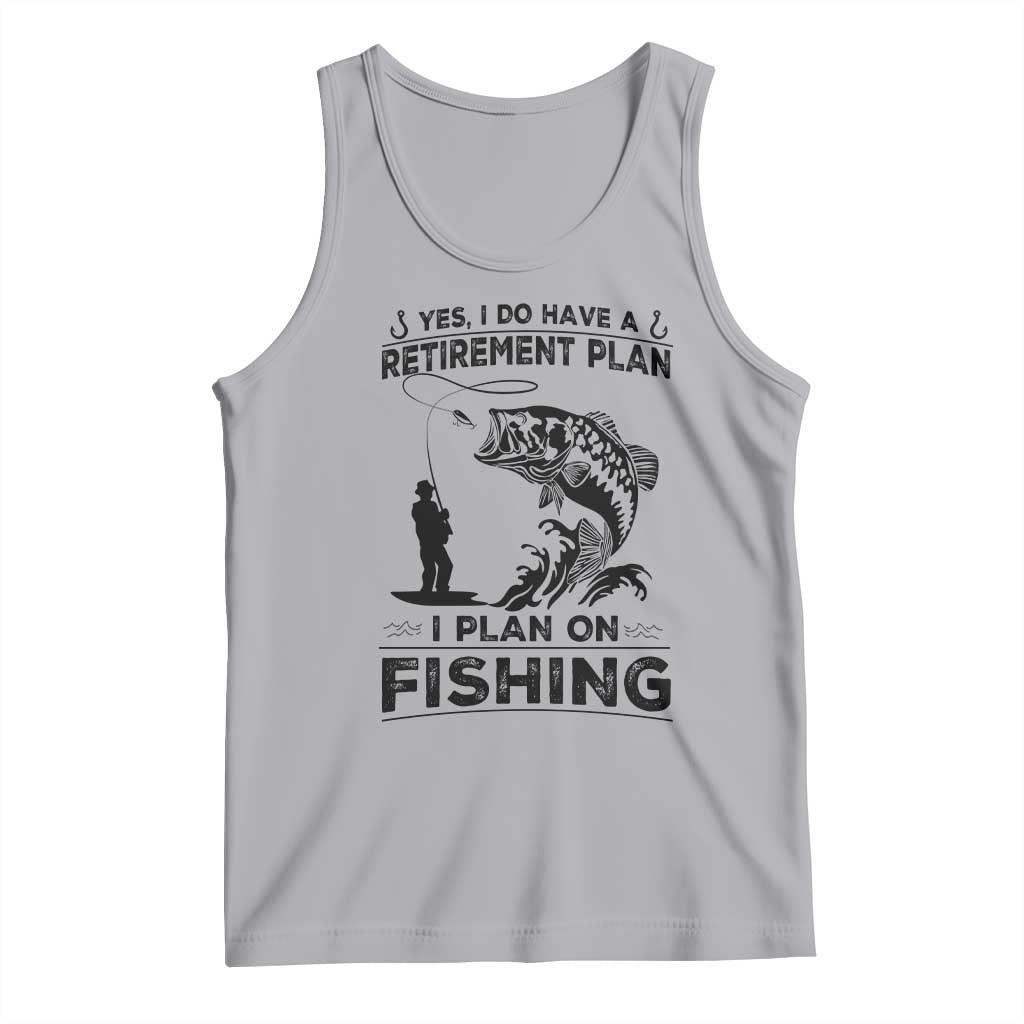 I Do Have Retirement Plan I Plan On Fishing Tank Top Retired Men TS12 Athletic Heather Print Your Wear