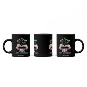 Women Retirement Life Coffee Mug Retired 2025 A New Chapter Begins Floral Book TS12 Print Your Wear