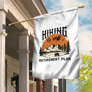 Hiking Is My Retirement Plan Garden Flag Outdoor Vintage Mountain Scene TS12 Print Your Wear