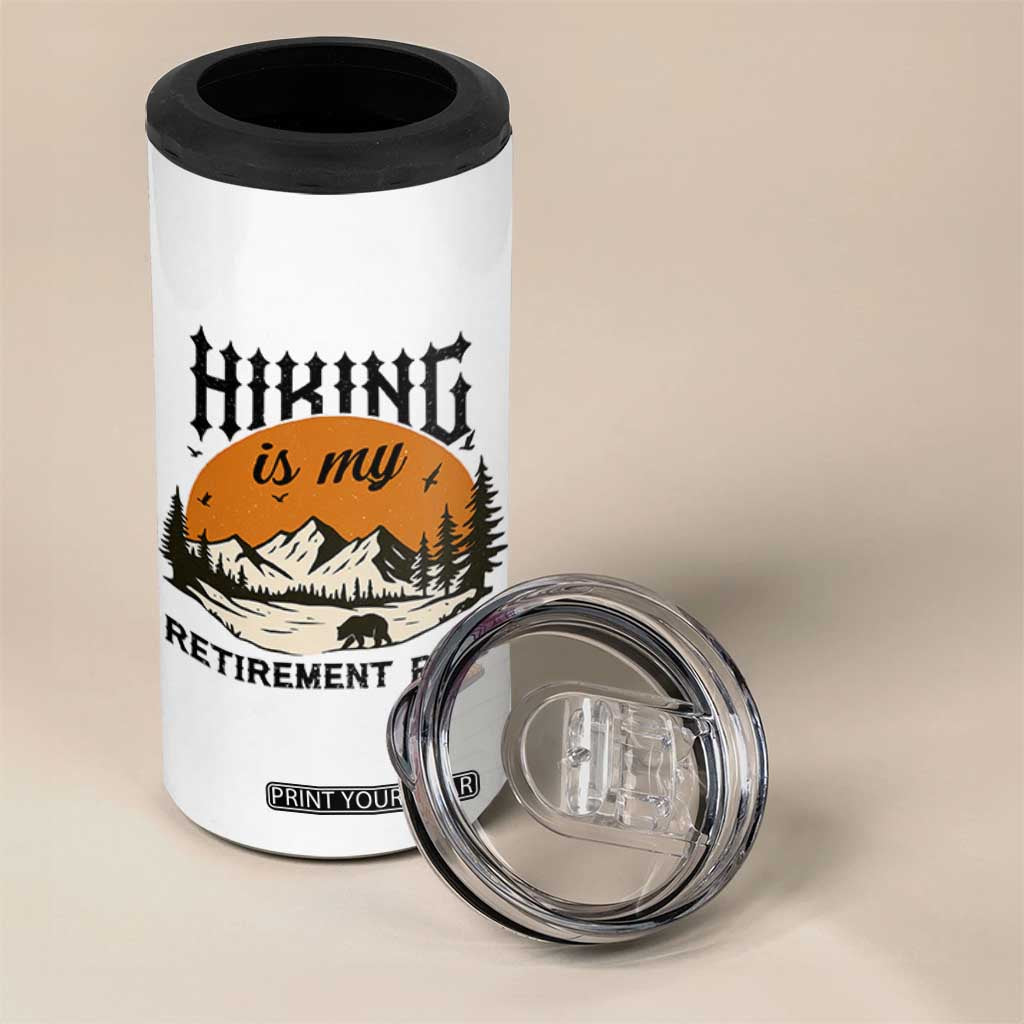 Hiking Is My Retirement Plan 4 in 1 Can Cooler Tumbler Outdoor Vintage Mountain Scene TS12 Print Your Wear