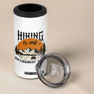 Hiking Is My Retirement Plan 4 in 1 Can Cooler Tumbler Outdoor Vintage Mountain Scene TS12 Print Your Wear