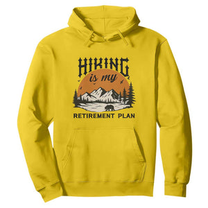 Hiking Is My Retirement Plan Hoodie Outdoor Vintage Mountain Scene TS12 Daisy Print Your Wear