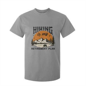 Hiking Is My Retirement Plan T Shirt For Kid Outdoor Vintage Mountain Scene TS12 Sport Gray Print Your Wear