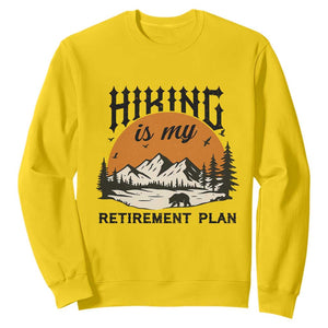 Hiking Is My Retirement Plan Sweatshirt Outdoor Vintage Mountain Scene TS12 Daisy Print Your Wear