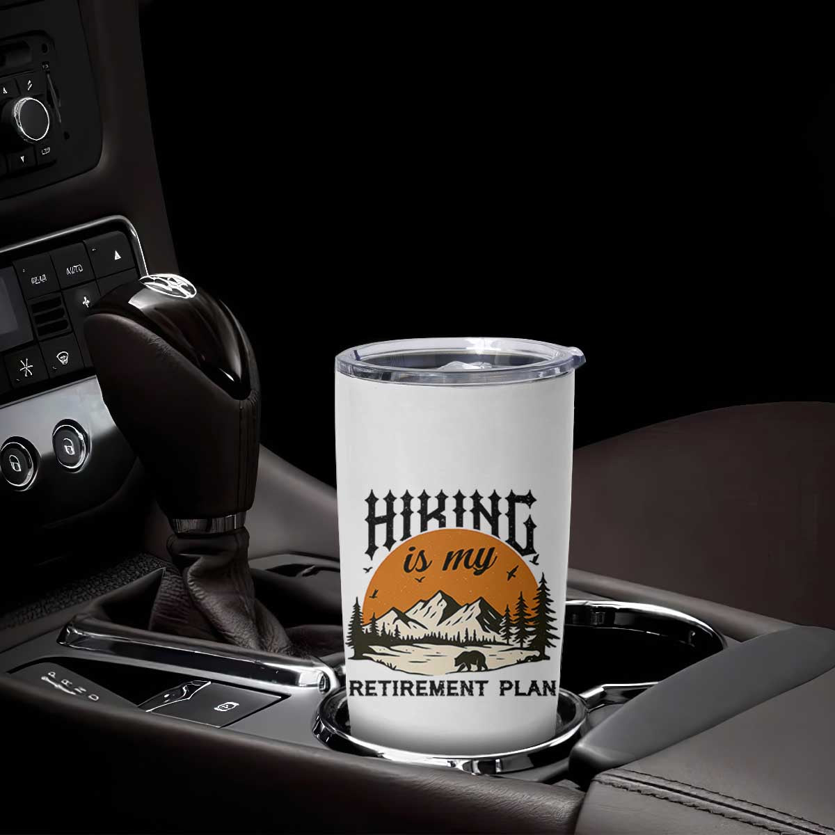 Hiking Is My Retirement Plan Tumbler Cup Outdoor Vintage Mountain Scene TS12 Print Your Wear
