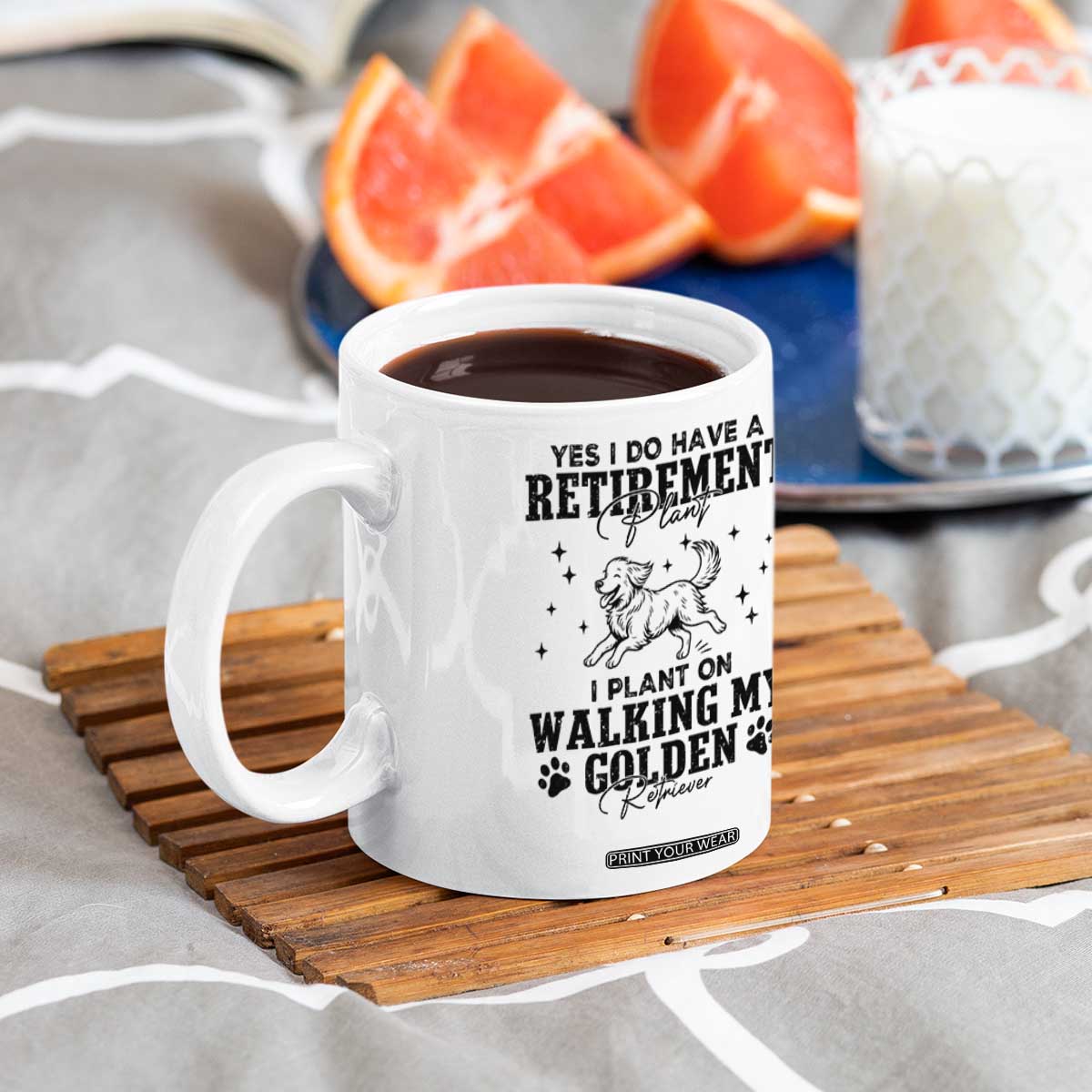Funny I Plan On Walking My Golden Retriever Coffee Mug Retirement Gift For Dog Lover TS12 Print Your Wear