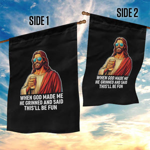 Funny Religious Jesus Garden Flag Wait Im Goated TS12 Print Your Wear