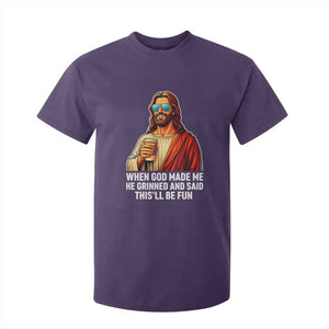 Funny Religious Jesus T Shirt For Kid Wait Im Goated TS12 Purple Print Your Wear