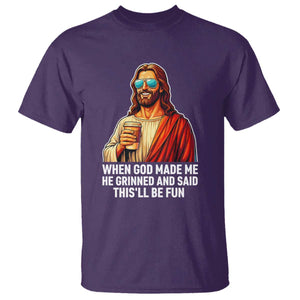 Funny Religious Jesus T Shirt Wait Im Goated TS12 Purple Print Your Wear