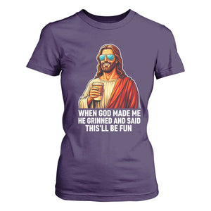 Funny Religious Jesus T Shirt For Women Wait Im Goated TS12 Purple Print Your Wear