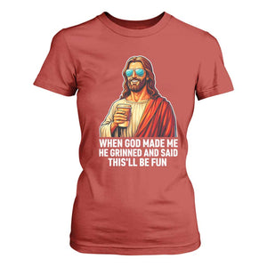 Funny Religious Jesus T Shirt For Women Wait Im Goated TS12 Red Print Your Wear