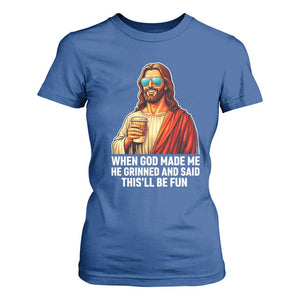 Funny Religious Jesus T Shirt For Women Wait Im Goated TS12 Royal Blue Print Your Wear