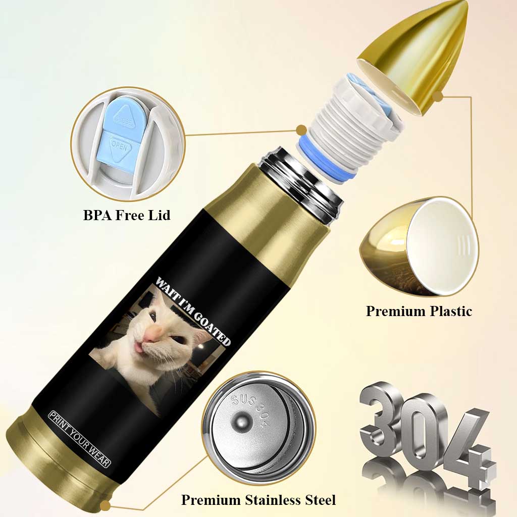 Funny Cat Meme Lover Bullet Tumbler TS12 Print Your Wear