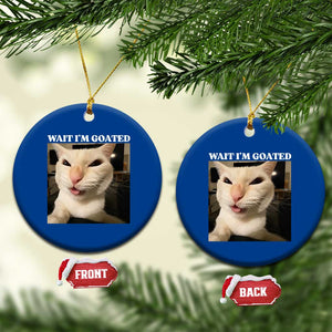 Funny Cat Meme Lover Ceramic Ornament TS12 1pc Blue Print Your Wear