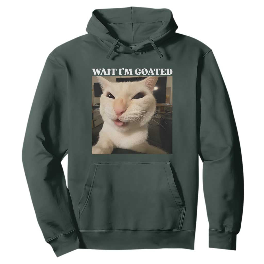 Funny Cat Meme Lover Hoodie TS12 Dark Forest Green Print Your Wear