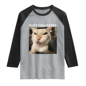 Funny Cat Meme Lover Raglan Shirt TS12 Heather Gray Black Print Your Wear