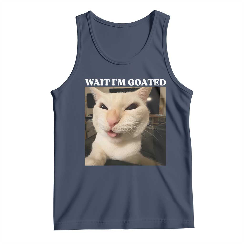 Funny Cat Meme Lover Tank Top TS12 Navy Print Your Wear