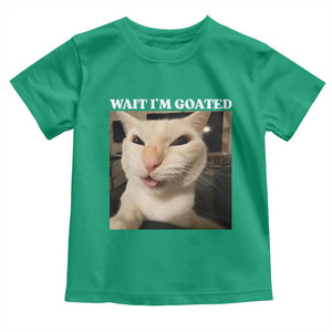 Funny Cat Meme Lover Toddler T Shirt Wait Im Goated TS12 Irish Green Print Your Wear