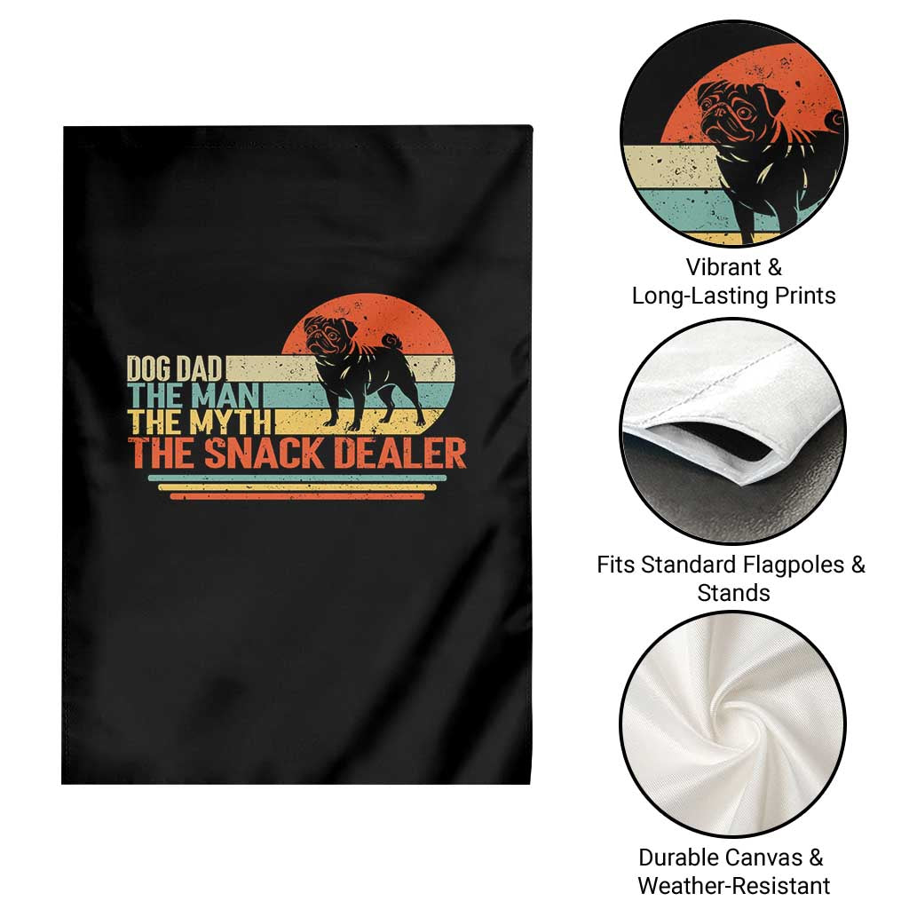 Vintage Dog Dad Garden Flag The Man The Myth The Snack Dealer TS12 Print Your Wear