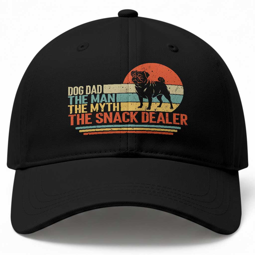 Vintage Dog Dad Baseball Cap The Man The Myth The Snack Dealer TS12 Print Your Wear