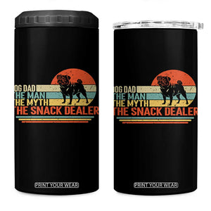 Vintage Dog Dad 4 in 1 Can Cooler Tumbler The Man The Myth The Snack Dealer TS12 One Size: 16 oz Black Print Your Wear