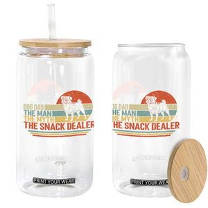 Vintage Dog Dad Glass Can The Man The Myth The Snack Dealer TS12 Print Your Wear