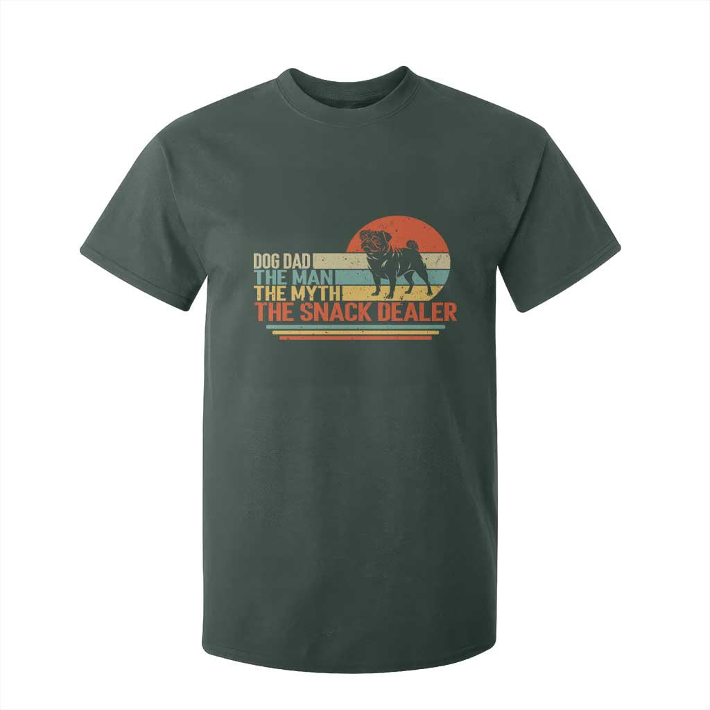 Vintage Dog Dad T Shirt For Kid The Man The Myth The Snack Dealer TS12 Dark Forest Green Print Your Wear