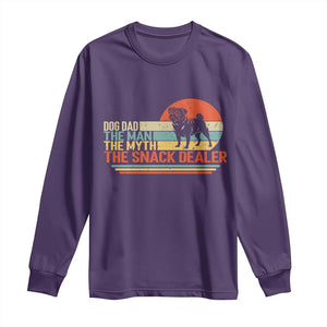 Vintage Dog Dad Long Sleeve Shirt The Man The Myth The Snack Dealer TS12 Purple Print Your Wear
