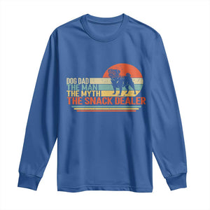 Vintage Dog Dad Long Sleeve Shirt The Man The Myth The Snack Dealer TS12 Royal Blue Print Your Wear