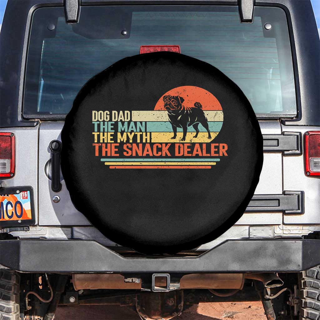 Vintage Dog Dad Spare Tire Cover The Man The Myth The Snack Dealer TS12 No hole Black Print Your Wear