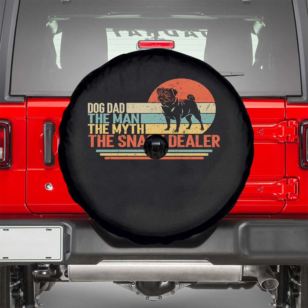 Vintage Dog Dad Spare Tire Cover The Man The Myth The Snack Dealer TS12 Black Print Your Wear