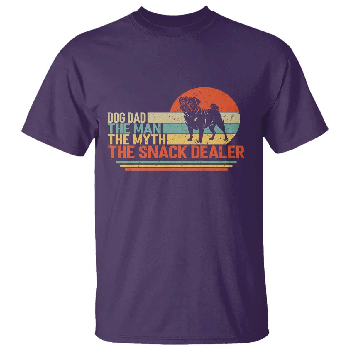 Vintage Dog Dad T Shirt The Man The Myth The Snack Dealer TS12 Purple Print Your Wear